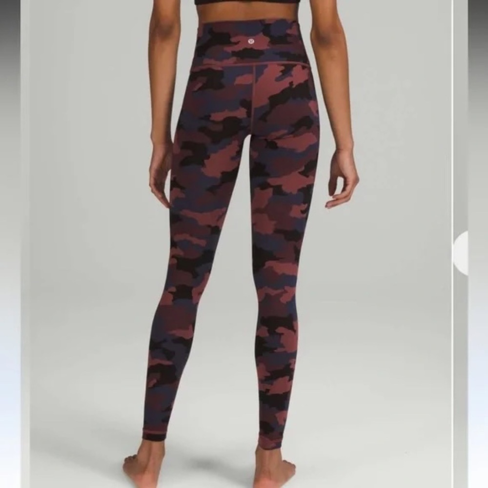 Lululemon Wunder Under High-Rise Tight 25" in Heritage Camo Smoky Red Night Sea